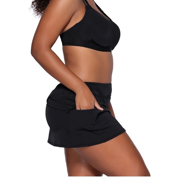 NWT Black Sunsets Sporty Swim Skirt Size Small - Picture 12 of 12